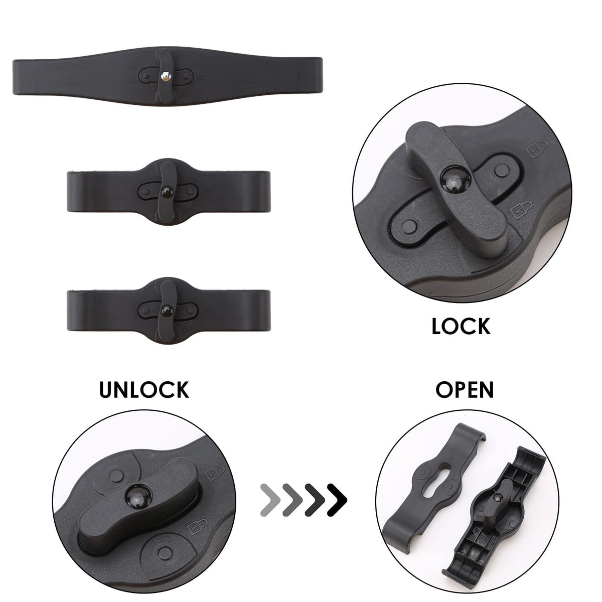 Conectori pentru cărucioare gemeni Petyoung compatibili YOYO/Yoga/Vovo, set 3 bucăți