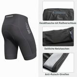 Men's Cycling Shorts 4D Padded Quick-Dry Reflective Stripes – Grey S