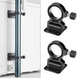 Folding Wall-Mount Fishing Rod Holders 2-Pack Foldable Umbrella Stand for Deck & Beach – Grey