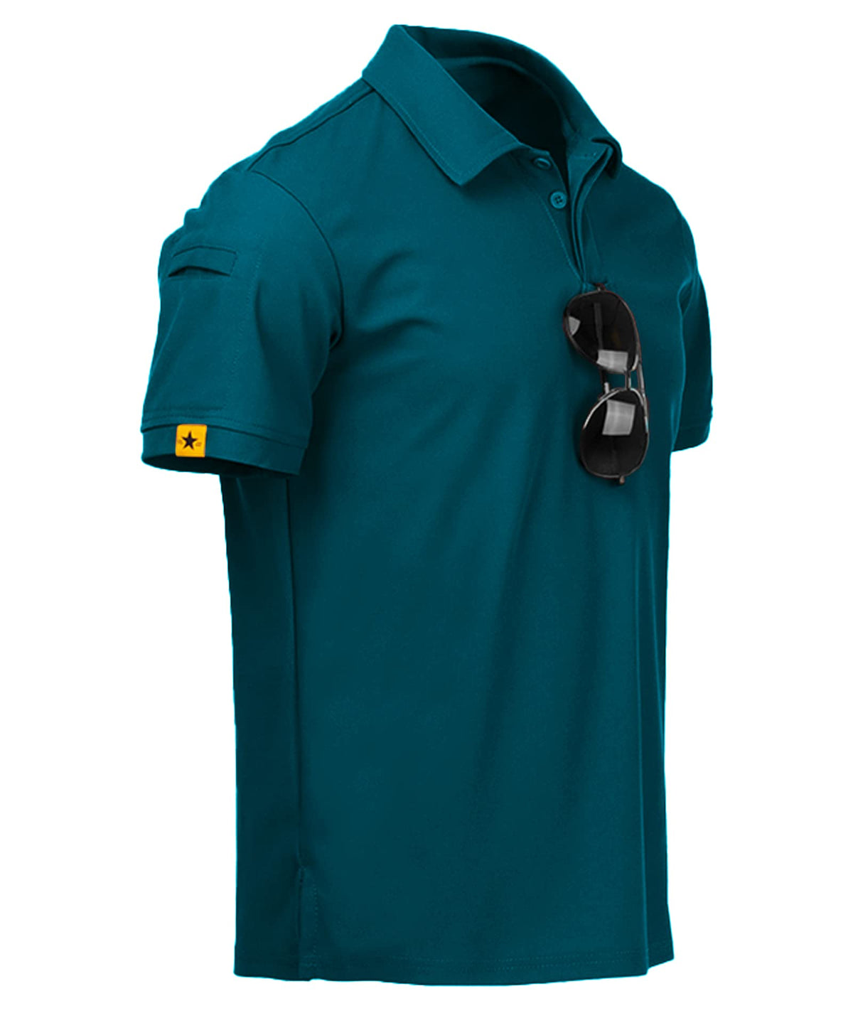 Tricou polo bărbați cu mânecă scurtă pentru golf și sport – Verde Albăstrui 3XL
