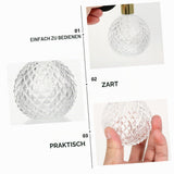 Sticluță vintage reîncărcabilă de parfum 100ml din sticlă cu pulverizator pară – Transparent