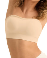 Sutien fără bretele și fără armătură invizibil push-up – Bej XL