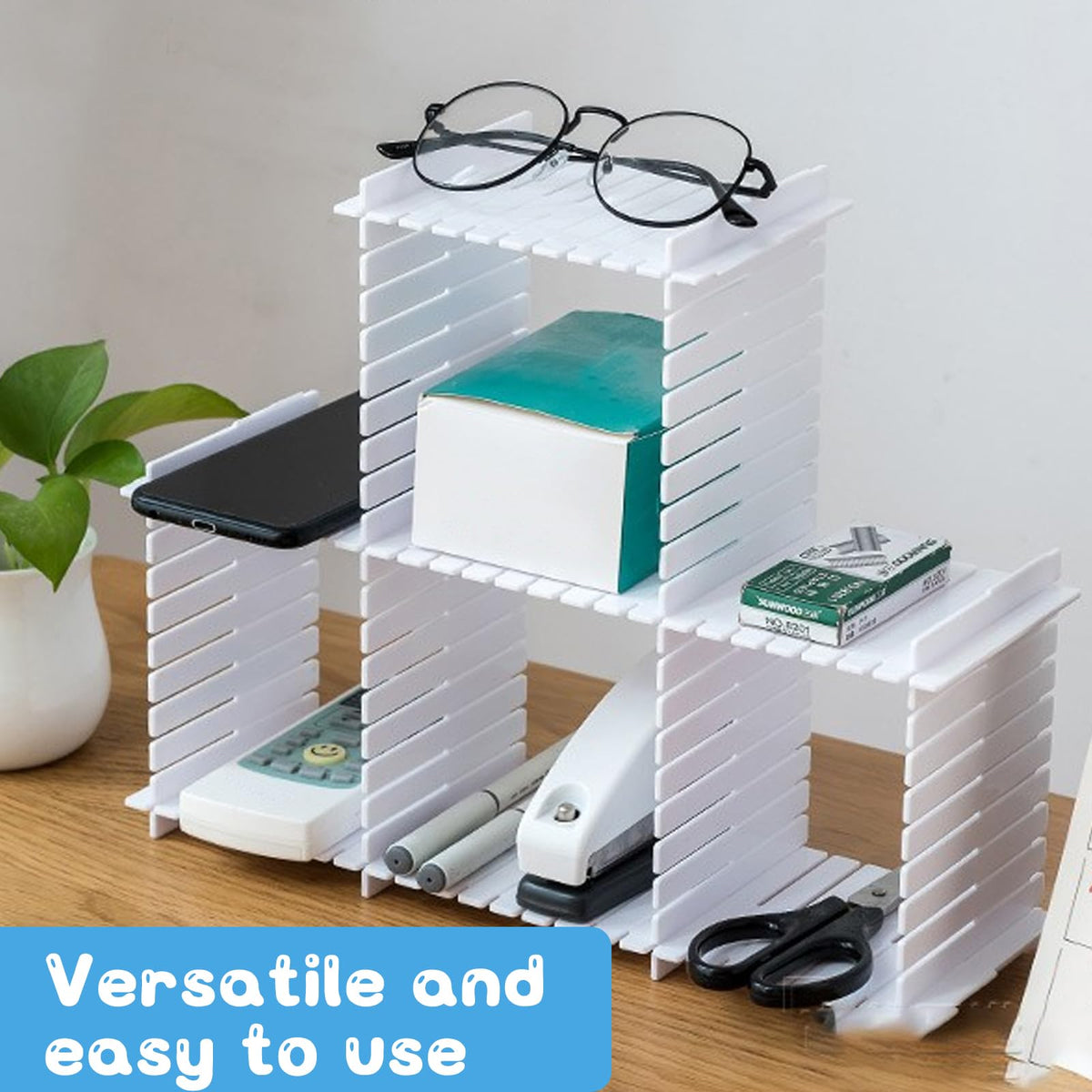 Separatoare reglabile modulare pentru sertare 32x7 cm, set 24 bucăți