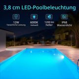 OSREE 12W LED Pool Light 6000K 1200lm Ø190mm 12V AC/DC – White