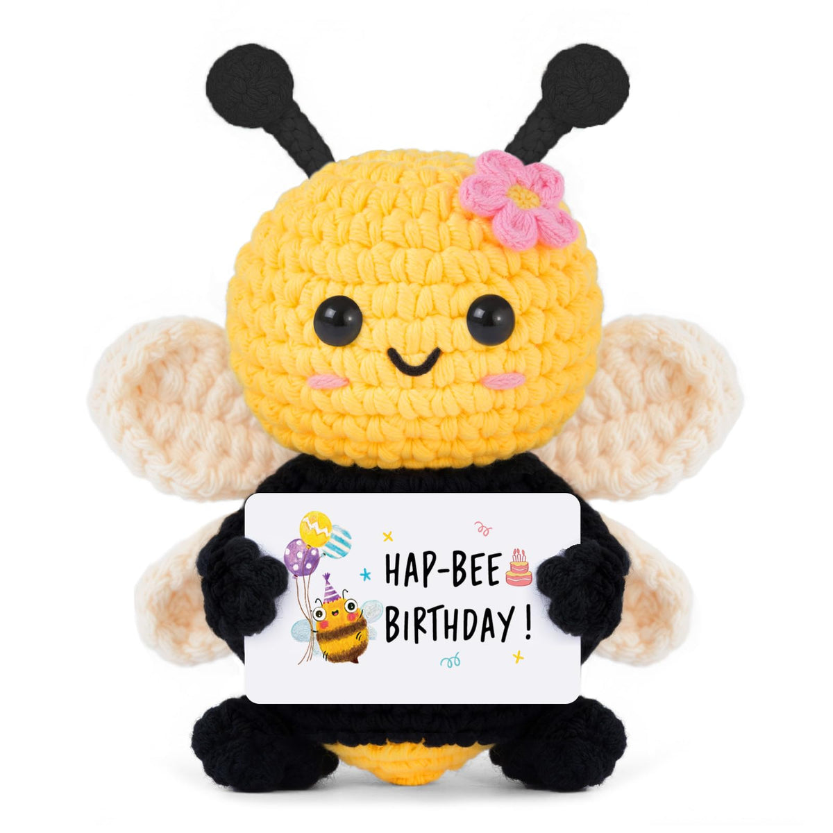 Hand-Crocheted Bee Figurine Gift for Women – Yellow