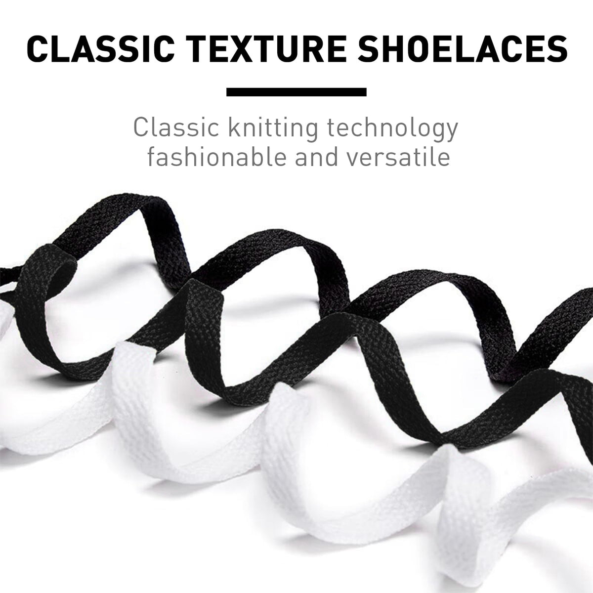 Flat Shoelaces for Air Force 1 Cotton with Lace Hangers – alb 45"/115cm