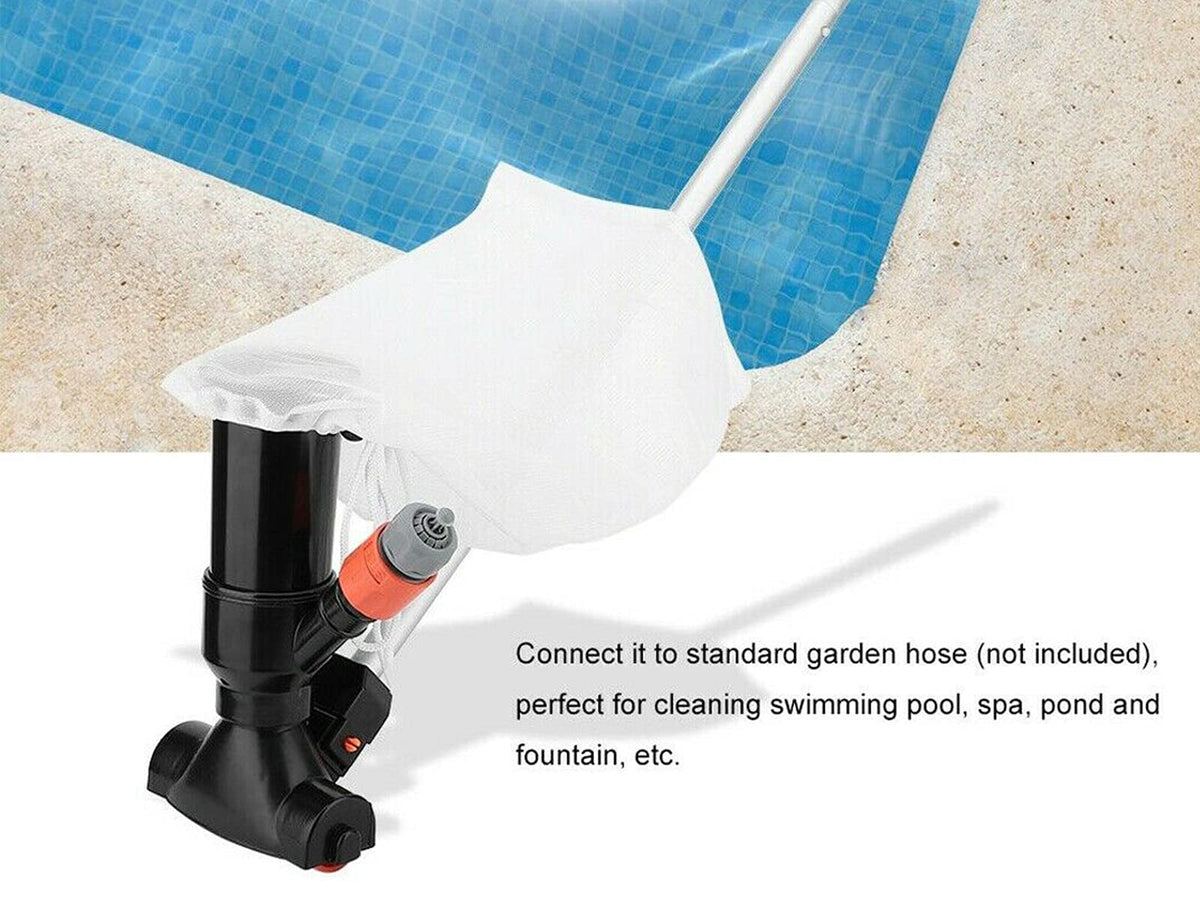 Above Ground Pool Vacuum Cleaner Manual, Pool Vacuum Cleaner for Garden Hose, Hydraulic Spa and Garden Pond Vacuum Cleaner, Inground Pool Vacuum Cleaner Bottom and Walls, Wall without Electricity (Nero)