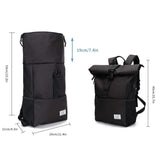 MoFut backpack women large backpack men large school backpack with many compartments with 15.6" laptop compartment, unisex roll top backpack waterproof, casual backpack school leisure university work hiking.