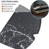 FORYEYC 32 x 22cm cast iron grill plate electric for weber Q100 Q120 Q1000 Q1200 Q1400 electric accessories, 6558 grill griddle pan for Weber Baby Q gas grills grill grate spare parts