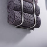 HomeHeng Guest Towel Holder Without Drilling, Brushed Nickel Towel Rack Self-Adhesive Stainless Steel SUS304 Towel Storage Bathroom Towel Holder Guest Towels 40cm, Y01-BN
