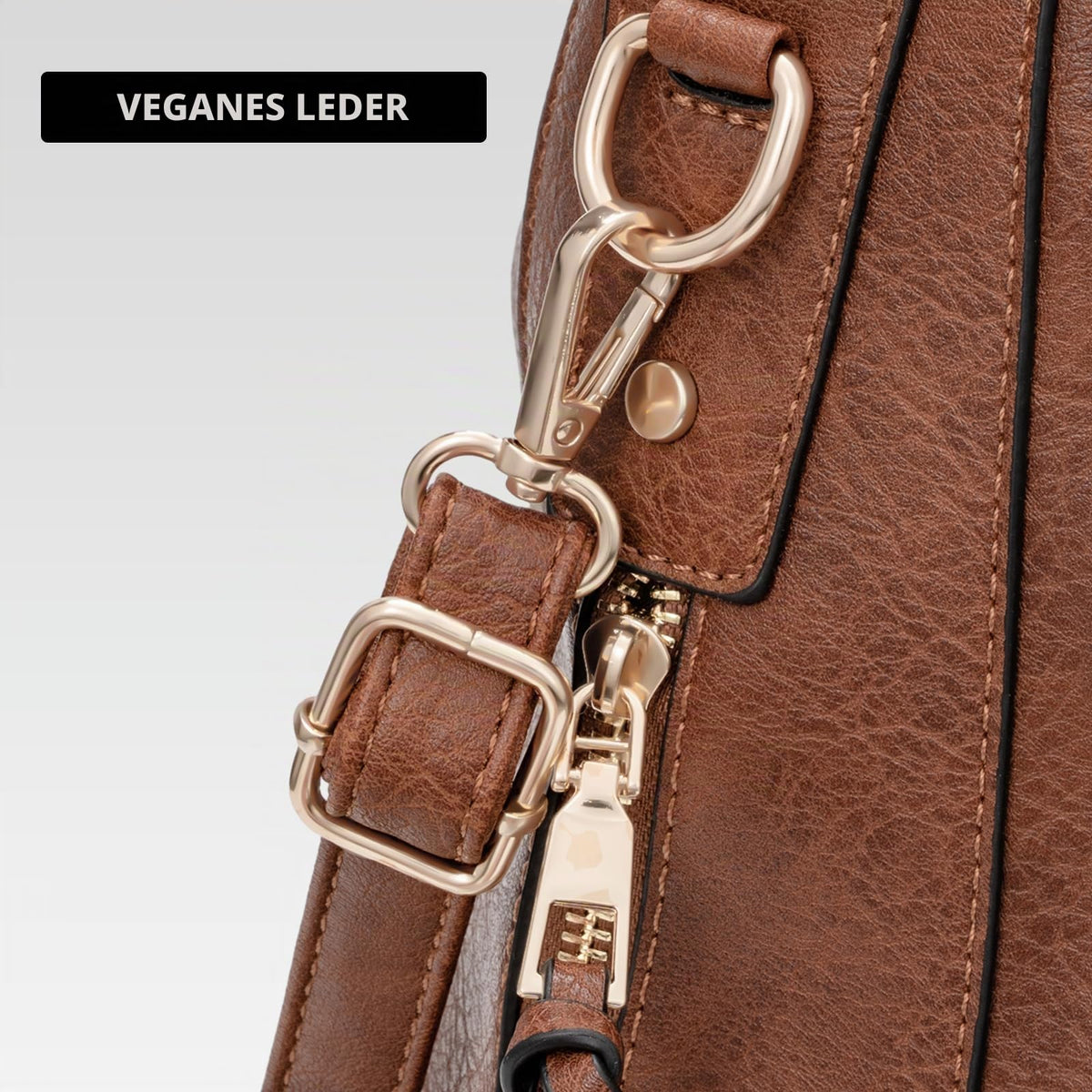 Women's Shopper Handbag Large Vegan Leather Top-Handle Crossbody with Detachable Strap – Black