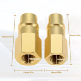 R134a Refrigerant Tank Adapter 1/4 SAE Brass High-Pressure Converter for AC – 2-piece