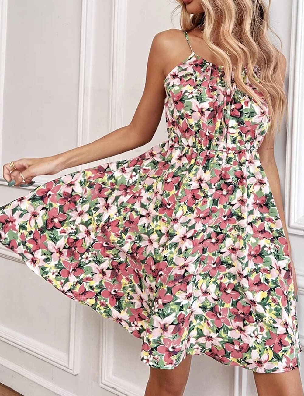 Women's Off-Shoulder Floral Summer Dress Sleeveless – Off-Shoulder