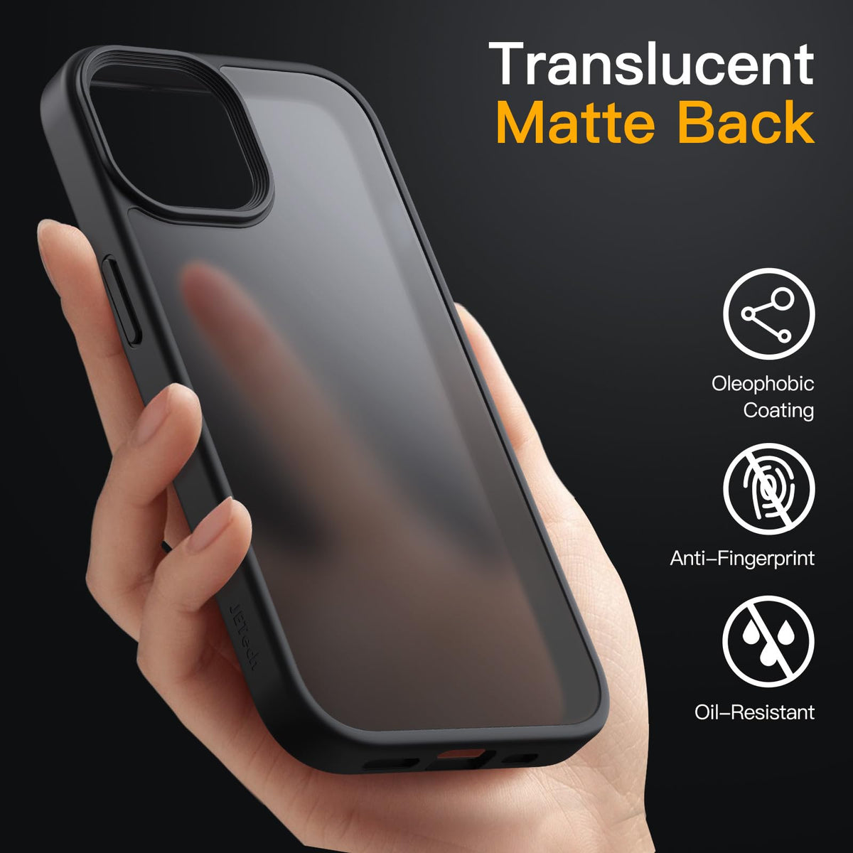 JETech iPhone 14 Case Shockproof Military Standard Drop Protection – Black 6.1 inch