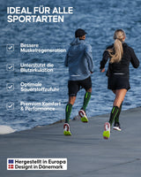Șosete compresive sport DANISH ENDURANCE 21-26 mmHg unisex – Negru/Galben 43-47