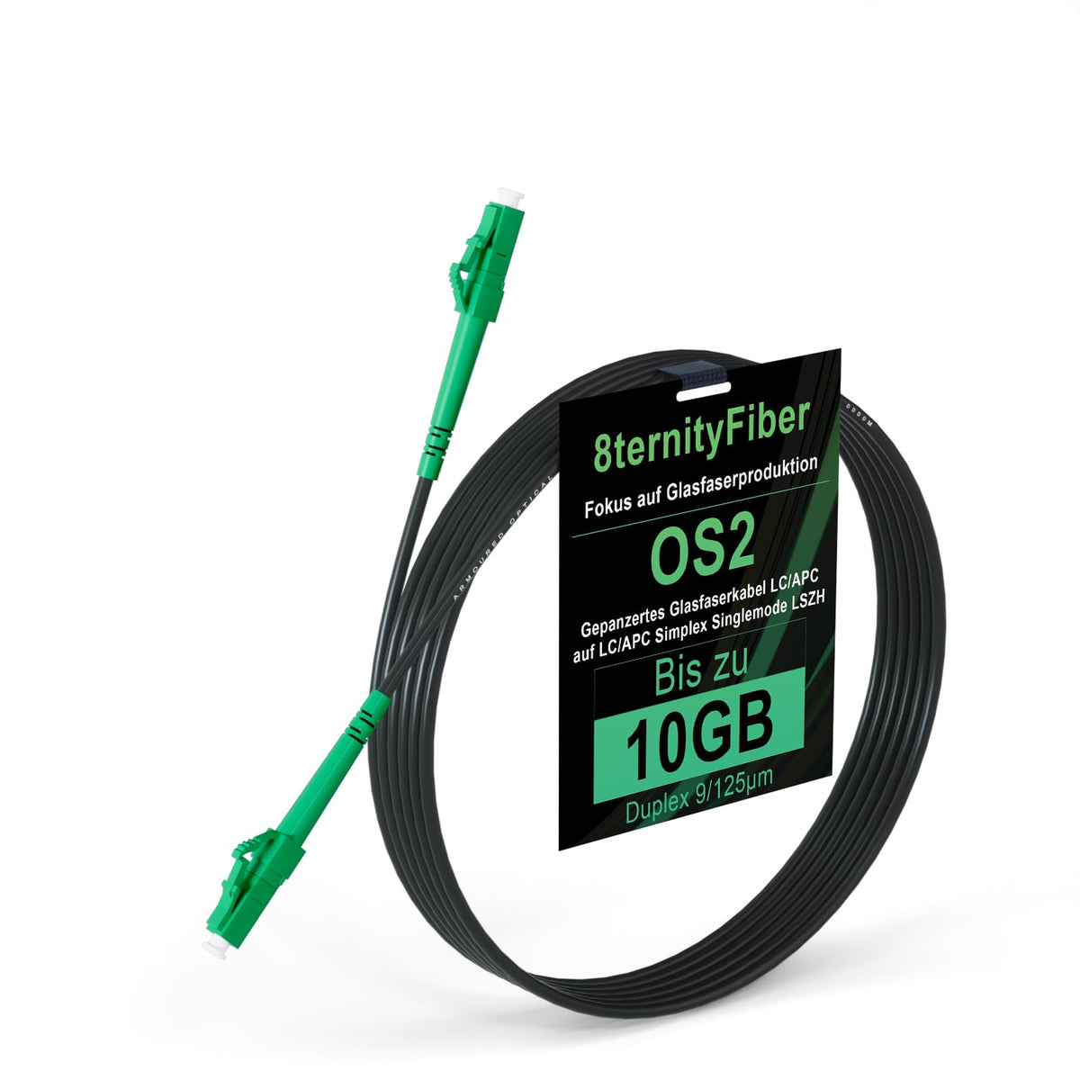 OS2 Armoured Fibre Optic Cable LCA to LCA – 20 m/66 ft