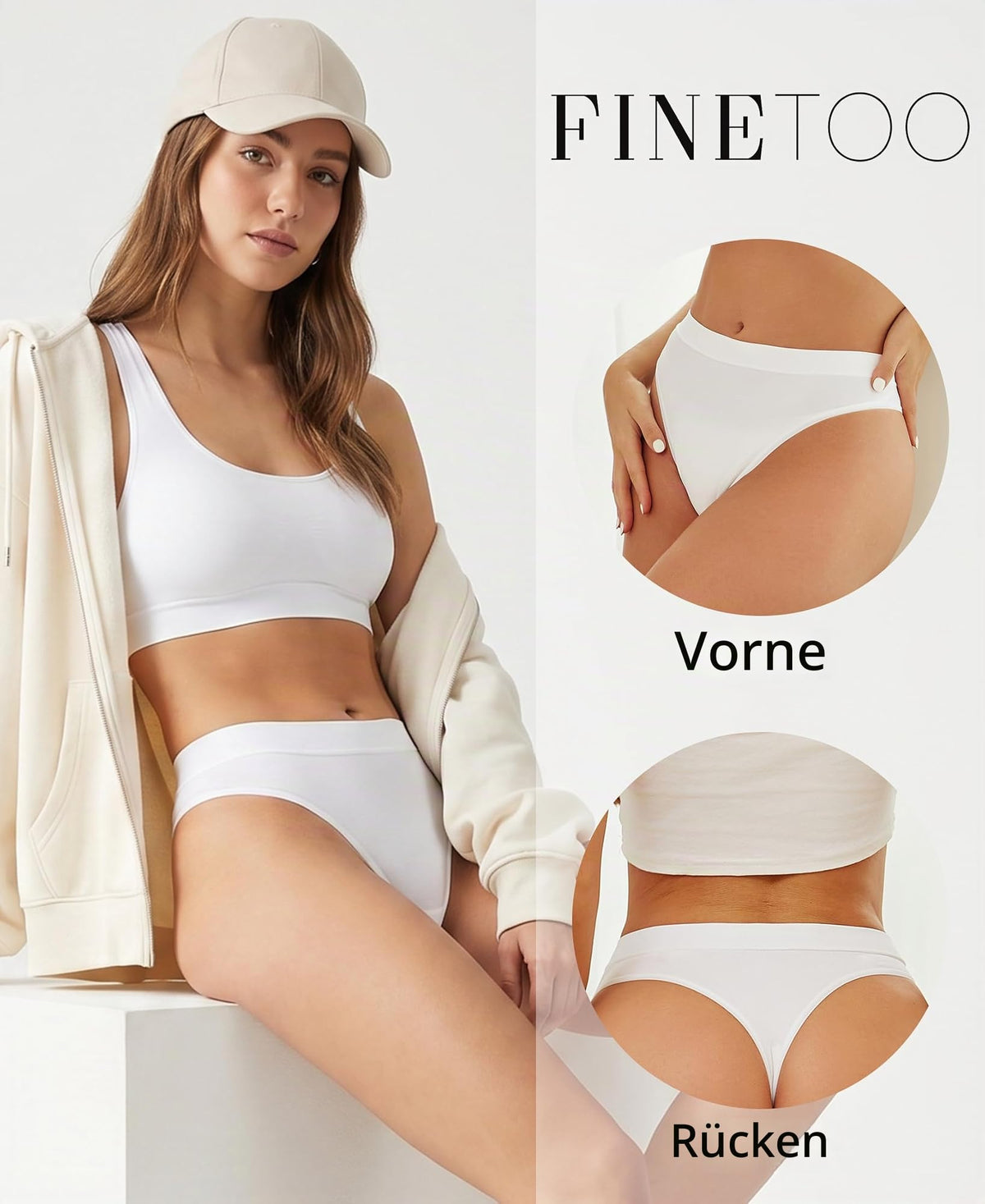 Women's Seamless High Waist String Thongs Breathable Elastic Waistband Comfortable – Pack
