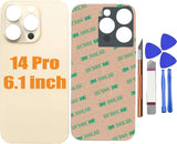 iPhone 14 Pro Replacement Glass Back Cover 6.1in with Repair Tool Set – Gold