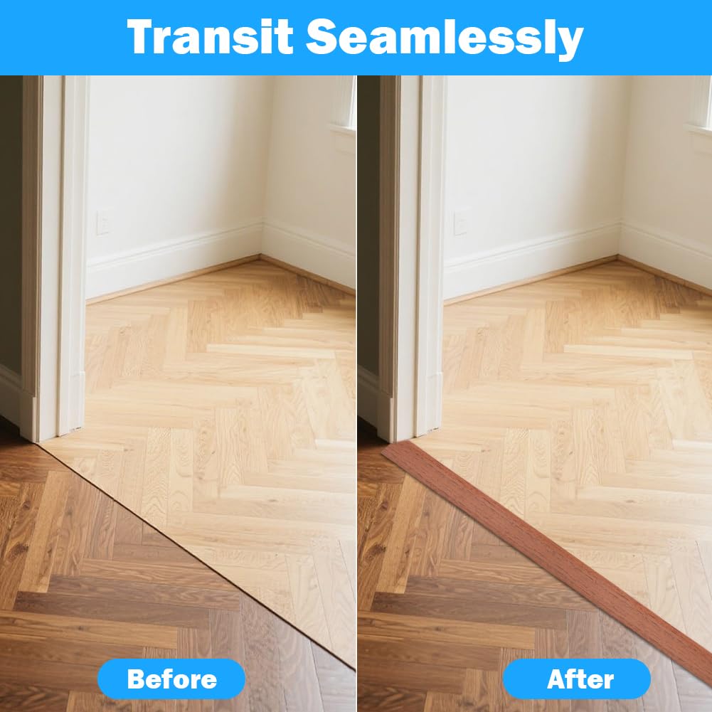 Self-Adhesive Transition Strip PVC 3m x 50mm for Flooring – Brown Wood Grain