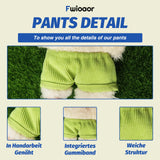 Set hăinuțe lucrate manual din 5 piese model herringbone pentru păpuși 15-17 cm – Verde