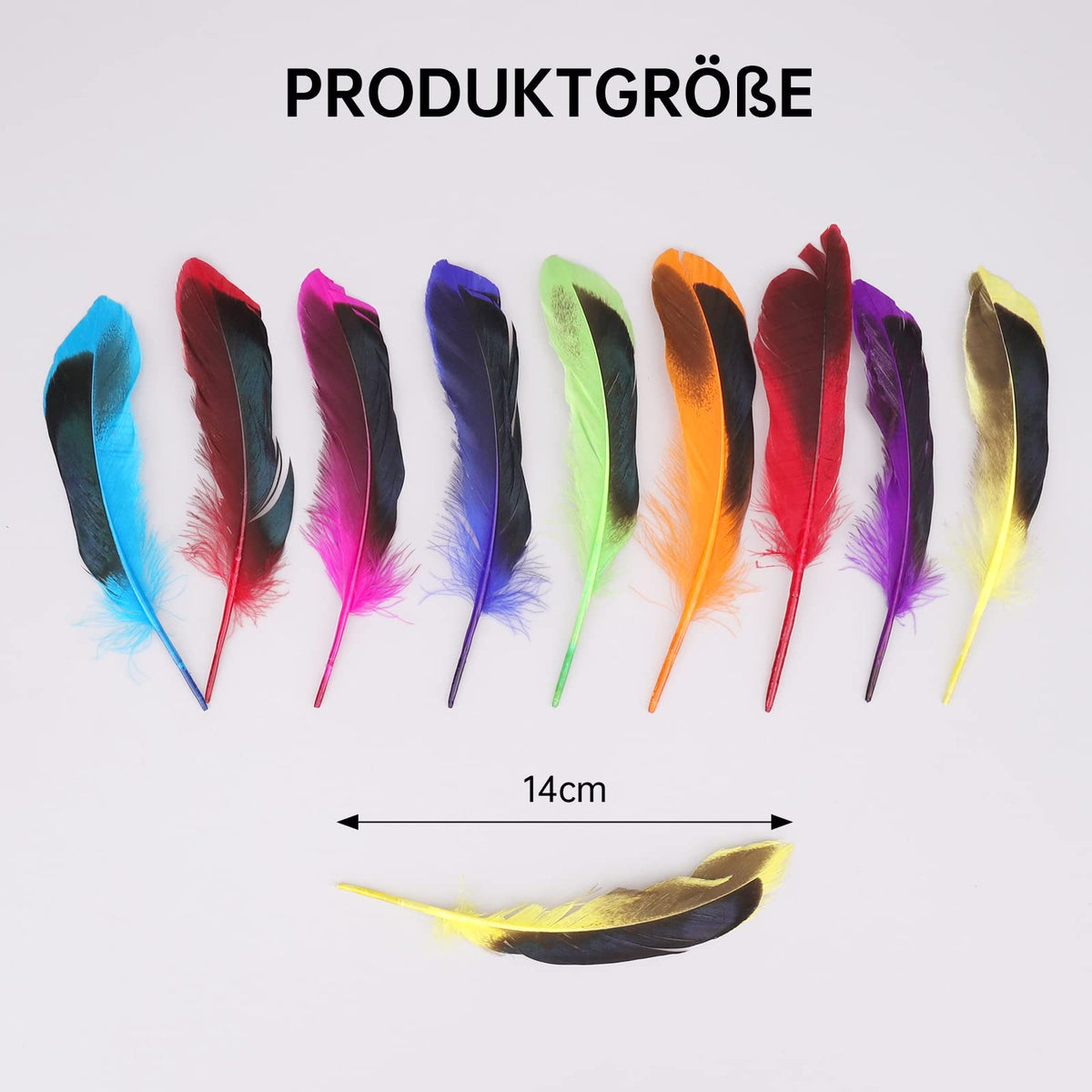 Craft Feathers 50 Pack Colourful Decorative Feathers for DIY Crafts – Multi