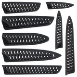 Tece huse de protecție pentru lame de cuțite din plastic aerisit, set 8 bucăți – Mărimi diverse