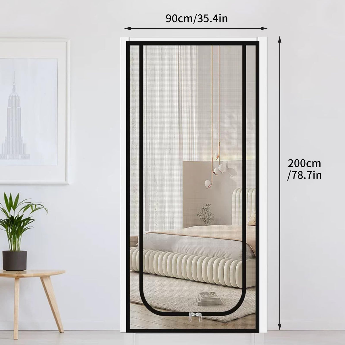Plasă de siguranță rezistentă pentru animale de companie ușă balcon sau geam 90 cm