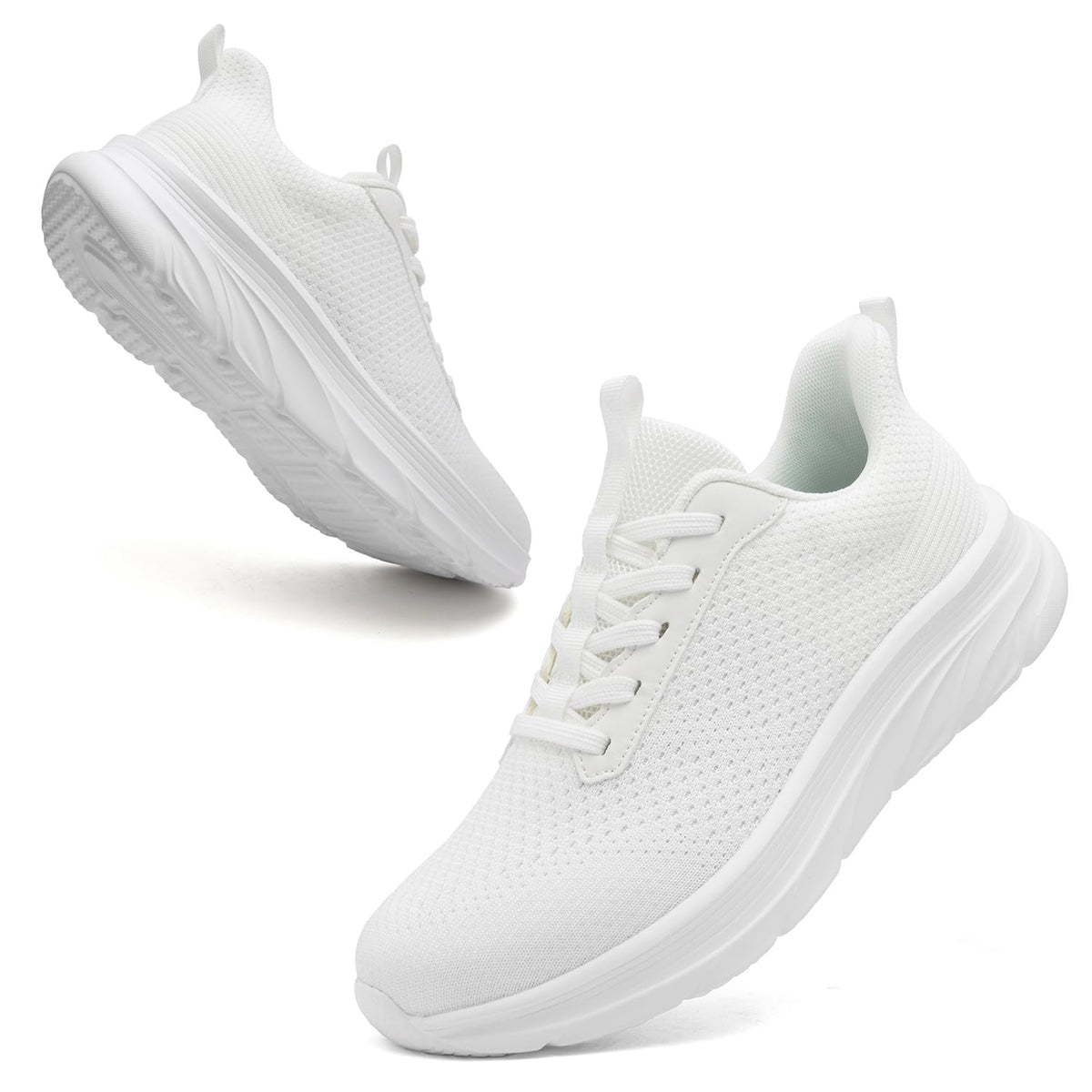 Pantofi sport slip-on fără șireturi pentru bărbați, respirabili – Alb EU 46