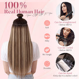 Clip-in Human Hair Extensions Remy Real 5pcs 7-Clips – 25cm 6P613R