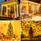 600 LED Outdoor String Lights 18M Waterproof with Timer & Remote Control – Warm White