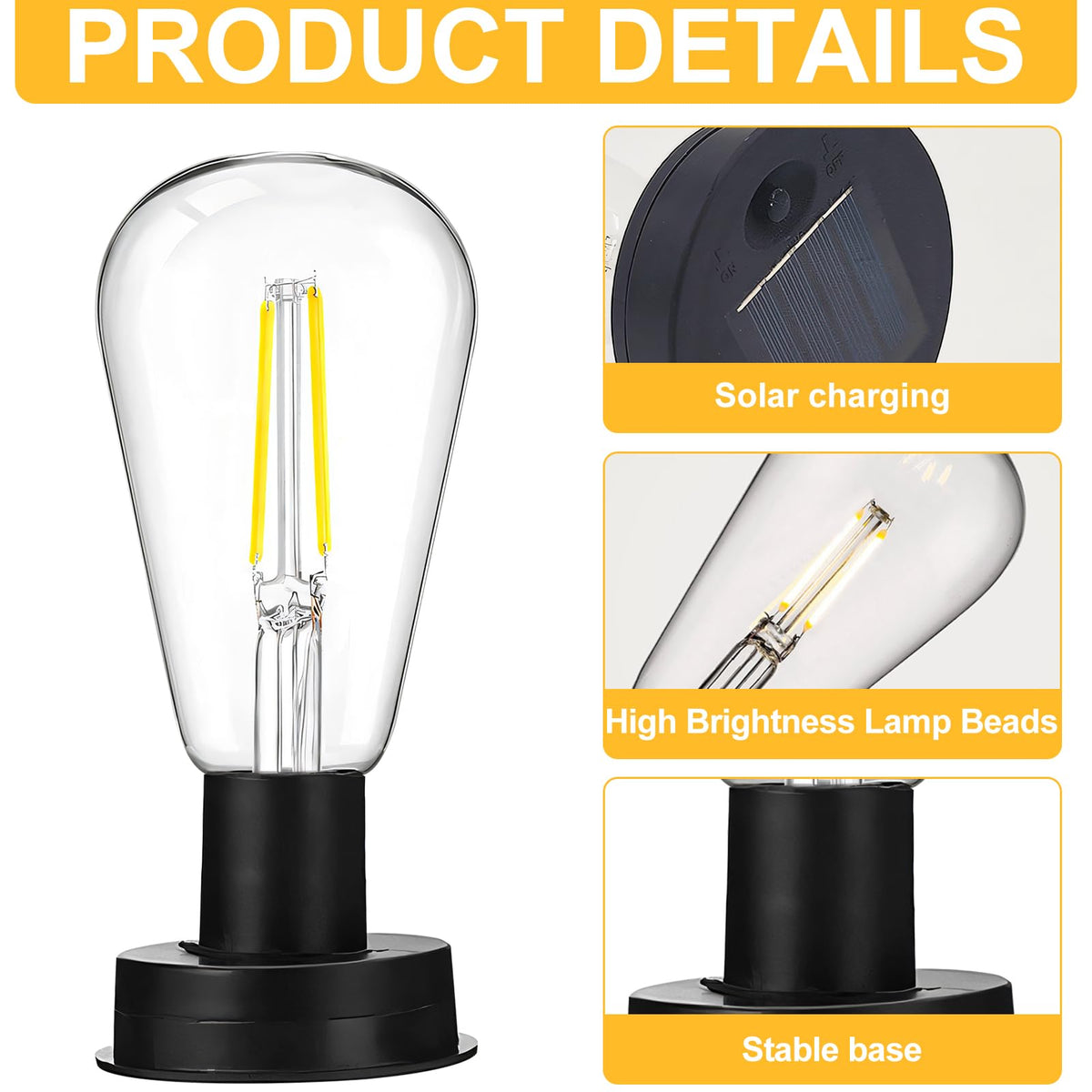 Solar Light Replacement Bulbs 3-pack 7 cm Weatherproof Lantern Bulb – 3 pcs