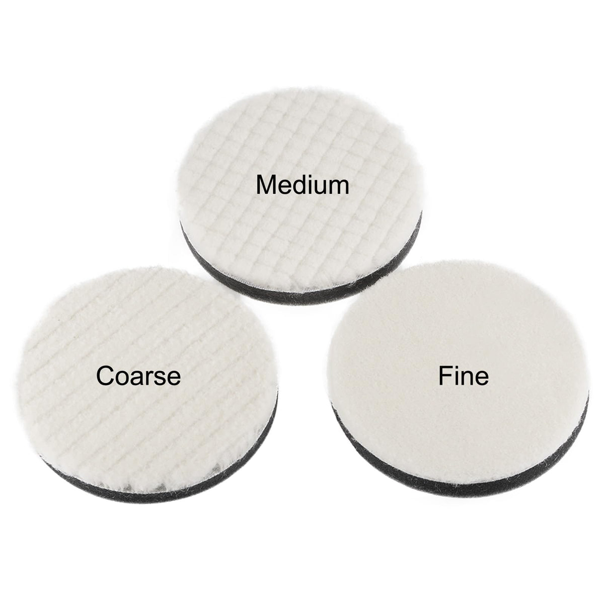 Lambswool Polishing Discs 75mm 8-Piece Buffing Pads for Rotary Tools – Cream