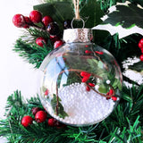 Fillable Christmas Baubles 10-Pack Acrylic Clear for Filling – Transparent 10cm