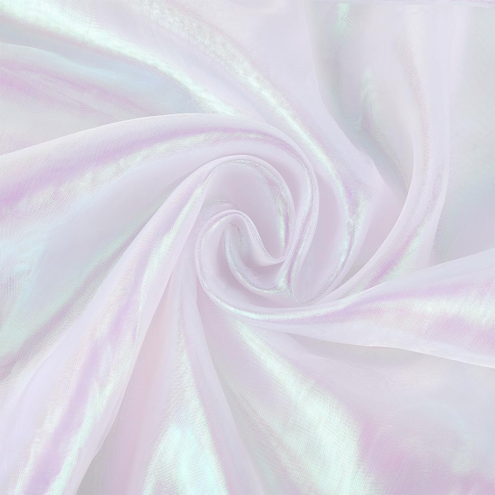 Material textil organza cu reflexii holografice 1.5 x 3 m pentru rochii și decor – Multicolor