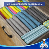 MR.SIGA Microfiber Cleaning Cloth Pack of 12 32x32cm – Blue