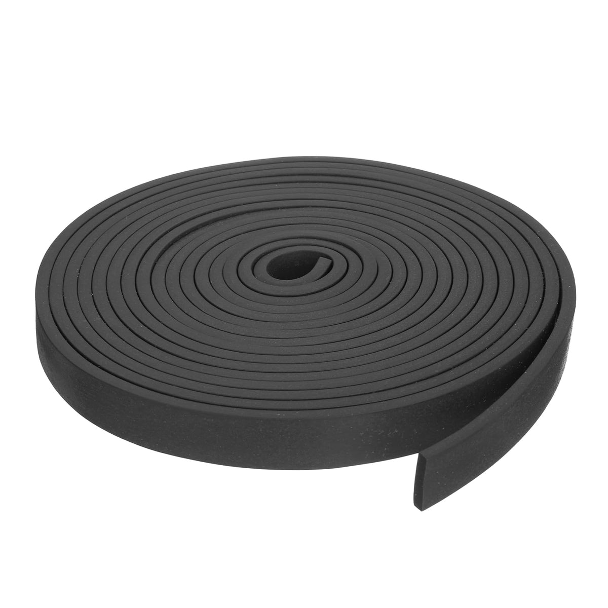 Silicone Foam Sealing Strip Solid Weatherproof Sponge Rubber 0.2in x 0.8in x 16.4ft – Black