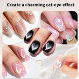 3-in-1 Cat's Eye Nail Magnet Tool Set 8 pcs with Wooden Pen & Y/Rabbit Magnets – Multi