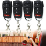 Universal Garage Door Remote Cloning Transmitter 433 MHz 4-Channel for Gates & Garages – 4 Pack