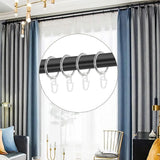 Curtain Rings & Hooks 50 Metal + 50 Plastic 30mm Inner Dia for Rods – White