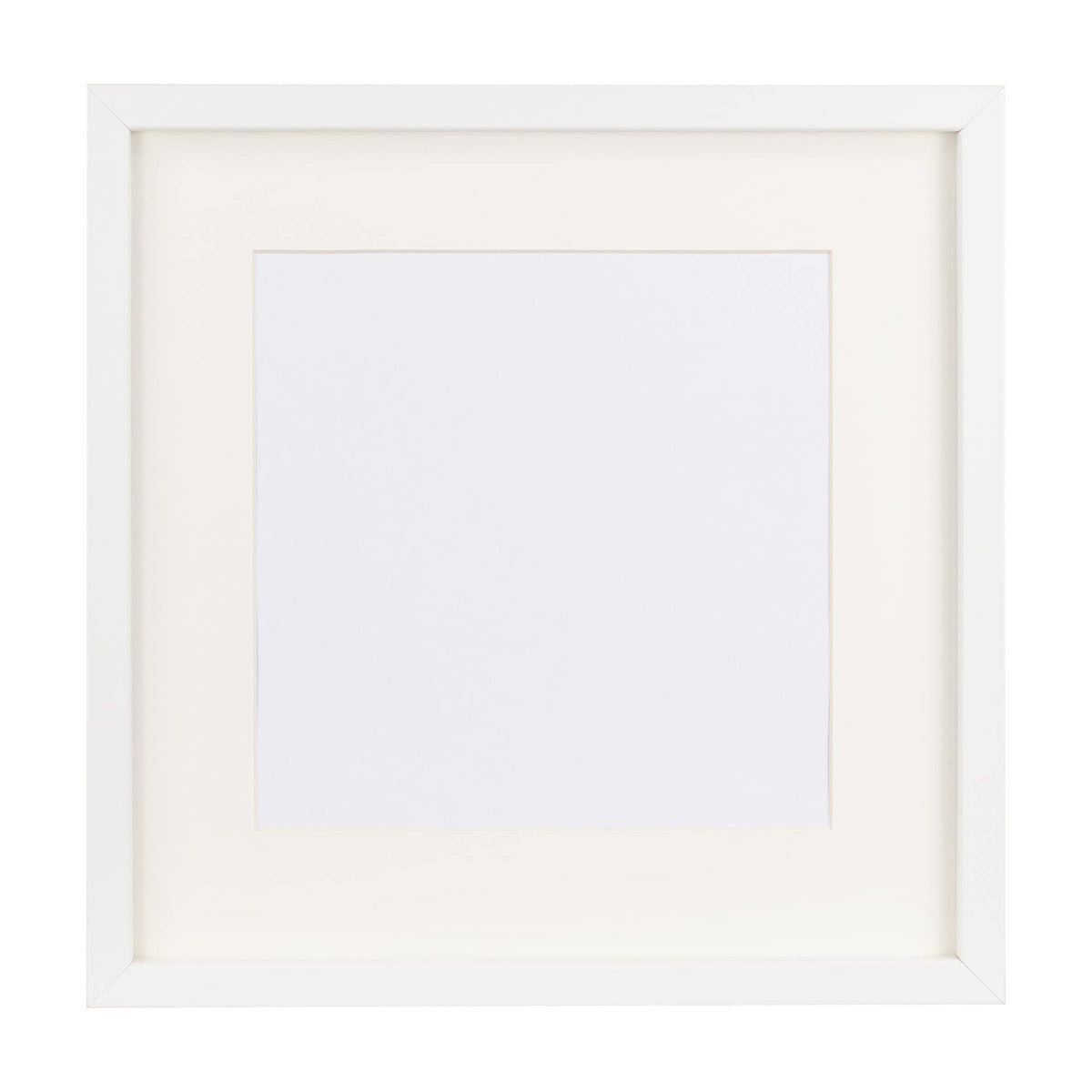 Square Photo Frame with Passe-partout – White 28 x 28 cm