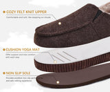 Men's Slippers Cotton Blend Corduroy Non-Slip Indoor/Outdoor – Black/White EU 45
