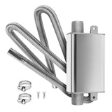 Generator Exhaust Hose 60cm Stainless Steel with Silencer & 2 Clamps – 60cm