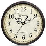 Ceas de perete vintage silențios cu mecanism quartz Geevon 30 cm – Stil retro