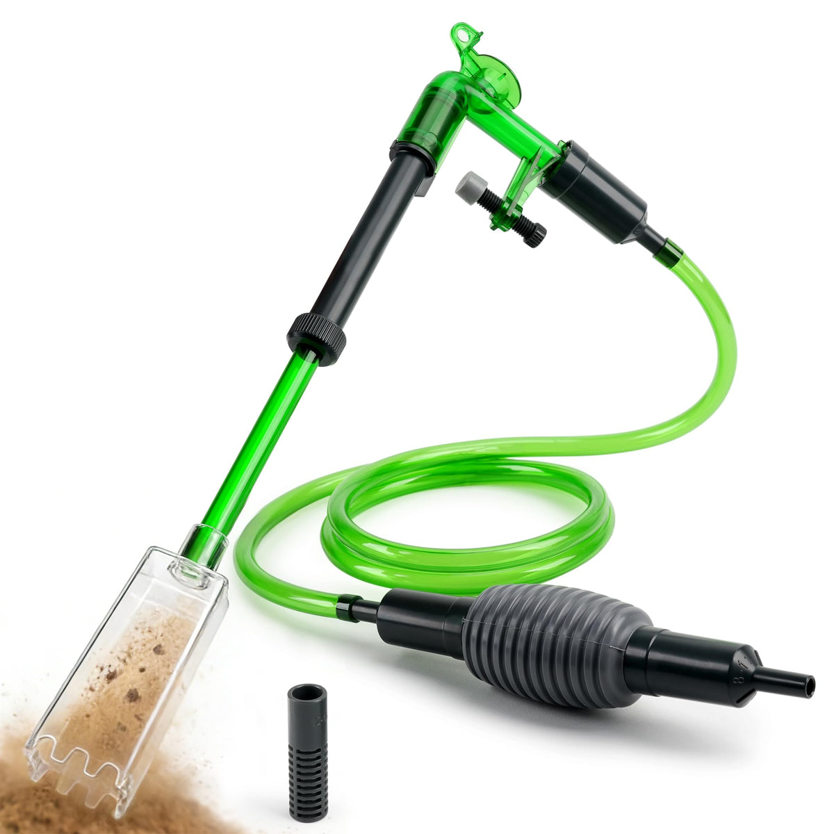 NICREW Aquarium Gravel Cleaner Hand-Operated Water Changer Vacuum
