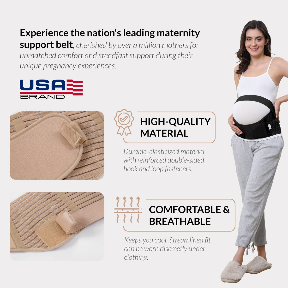 Centură de susținere prenatală NEOtech Care suport lombar și abdominal – Negru M