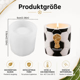 Forme din silicon reutilizabile în formă de minge de fotbal pentru lumânări și rășină DIY