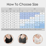 HBselect 3 Pcs Maternity Nursing Bra Seamless Nursing Bra with Additional Bra Extenders Breastfeeding and Sleep Without Underwire for Women