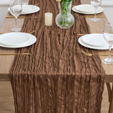 Set 12 traverse de masă din tifon stil boem rustic 300x90 cm – Verde Salvie