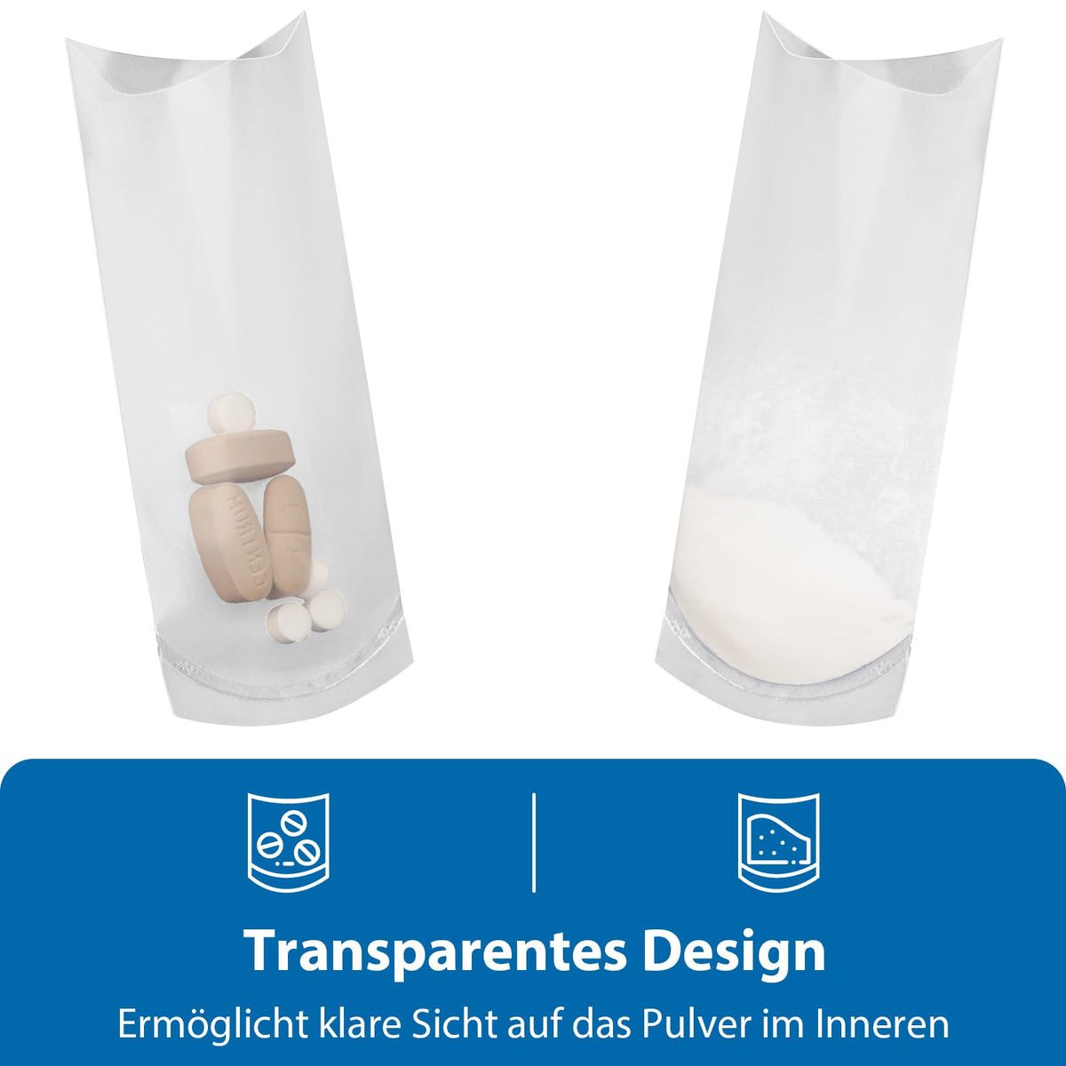 Replacement Bags for Tablet Crusher 1000-Pack – Clear