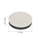 Lambswool Polishing Discs 75mm 8-Piece Buffing Pads for Rotary Tools – Cream